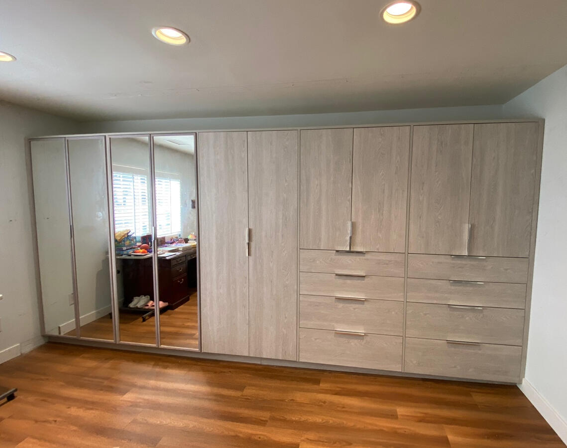 Light Wood Built-in Closet