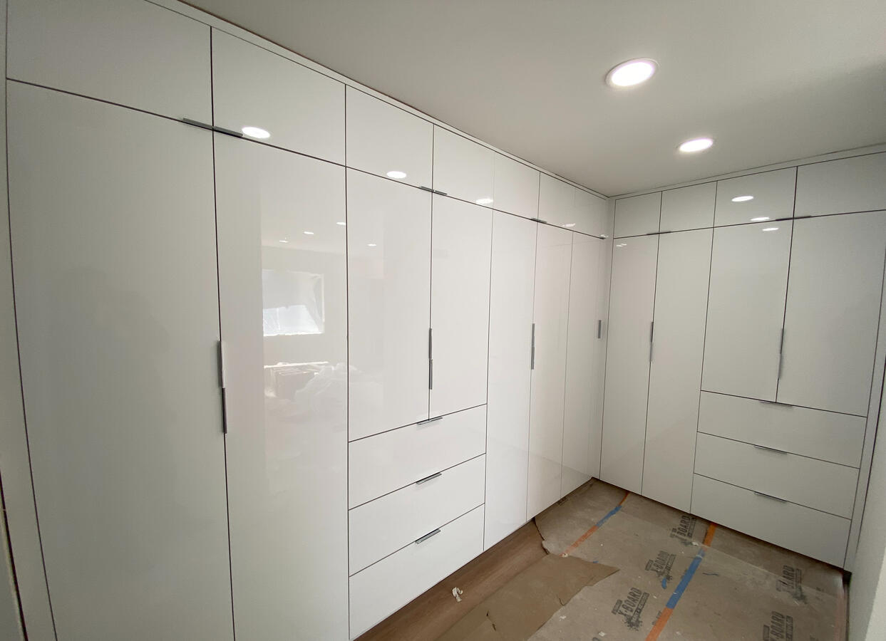High-Gloss White Closet